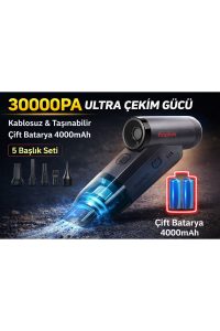 Fioplus FP-72 30000PA Şarjlı Araç Süpürgesi
