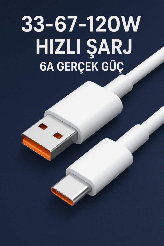 Type C Kablo Hızlı Şarj Kablosu 67-120w 6a Redmi Note 10 S X Pro Max 5g Redmi Note 11 S 5g T