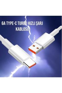 Xıaomi Type-c Android Uyumlu Hızlı Şarj Kablosu 66w 6a Redmi K30-40 Pro Mi 9-10-11 Prouyumlu
