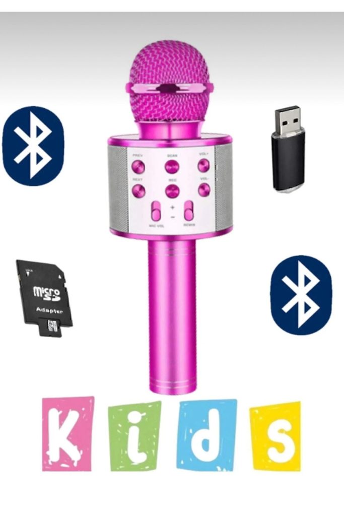 Bluetooth Bağlantılı Karaoke Mikrofon, Ses Efekti ve TF Kart Desteği ile Eğlence Sunar